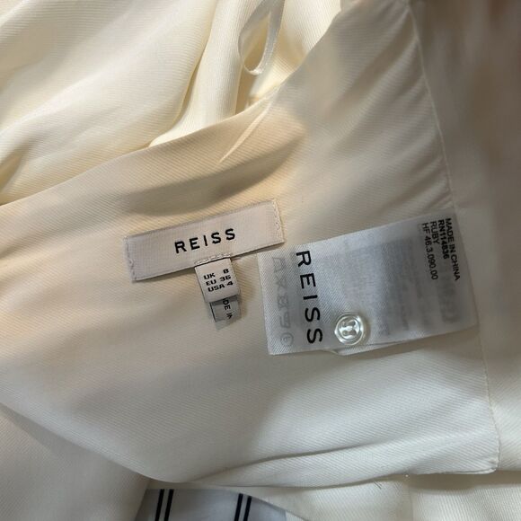 Reiss Cropped Halter Wrap Occasion Top in White Size 4 $170 - Picture 7 of 9
